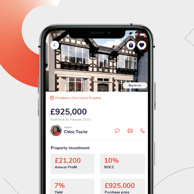 property listing on the app